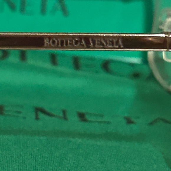 Bottega Veneta VB11100 Gold Square Metal Frame Eye Glasses ? Oversized main image 8